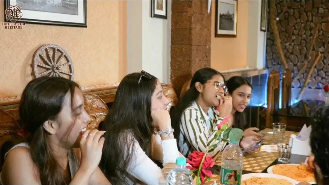 Guests seated together in the Byanjan dining room